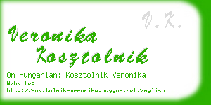 veronika kosztolnik business card
